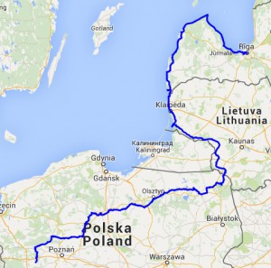 Route polen litouwen letland